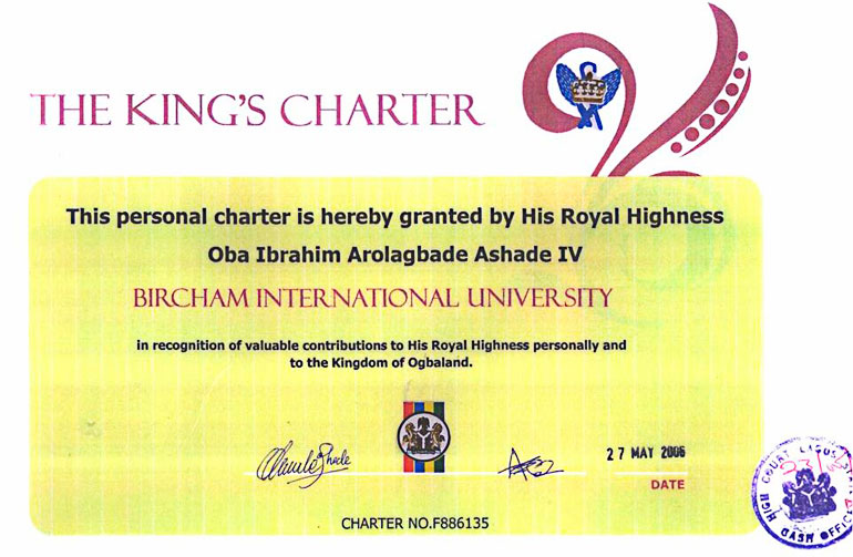 UK Ogba Kingdom Royal Charter