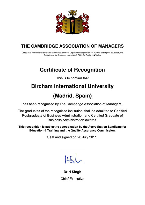 Bircham University CAM - The Cambridge Association of Managers Bircham University CAM - The Cambridge Association of Managers
