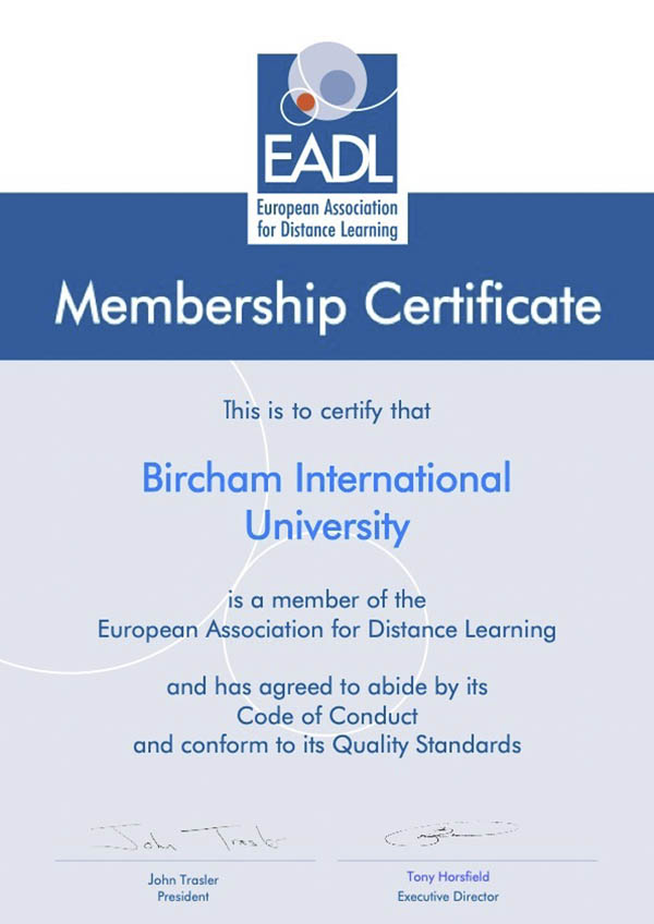 Bircham University EADL - European Association for Distance Learning Bircham University EADL - European Association for Distance Learning