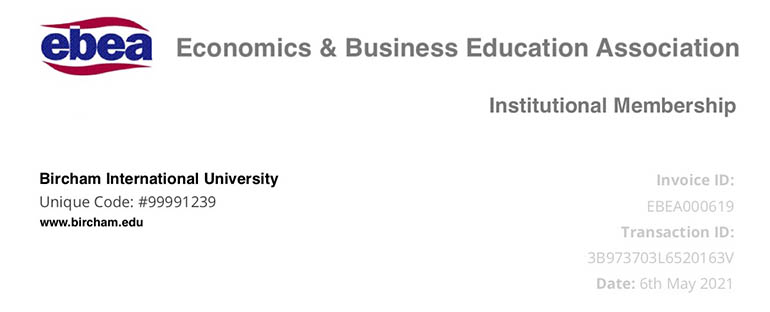 Bircham University EBEA - Economics & Business Education Association Bircham University EBEA - Economics & Business Education Association