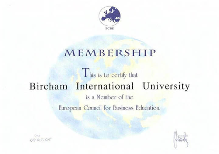 Bircham University ECBE - European Council for Business Education Bircham University ECBE - European Council for Business Education
