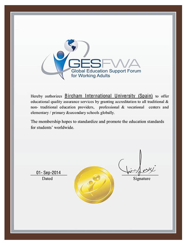 Bircham University GESFWA - Global Education Support Forum for Working Adults Bircham University GESFWA - Global Education Support Forum for Working Adults