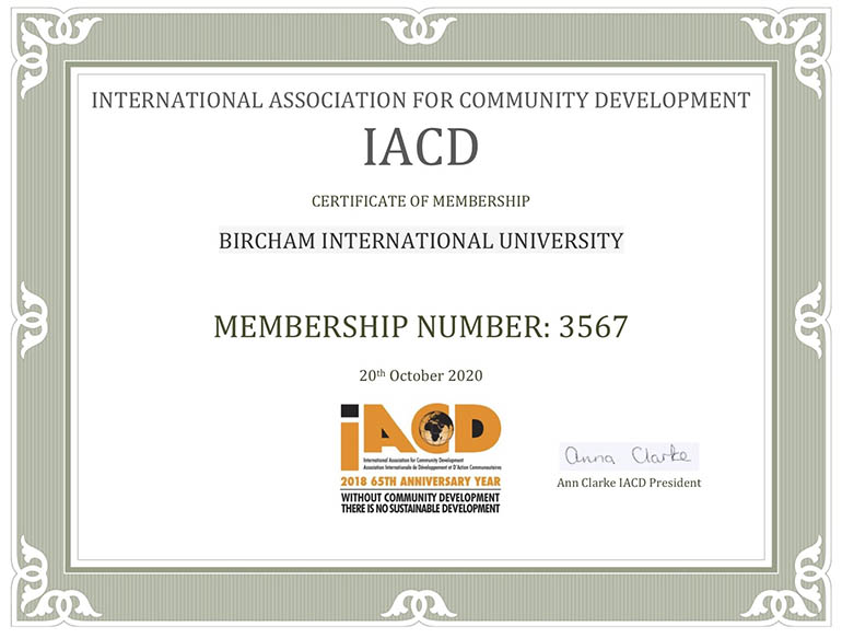 Bircham University IACD - International Association for Community Development Bircham University IACD - International Association for Community Development