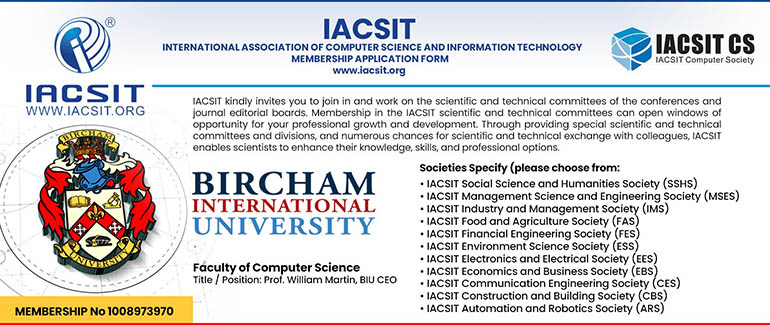 Bircham University IACSIT - International Association of Computer Science and Information Technology