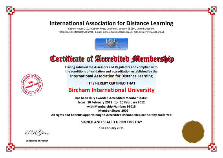 Bircham University IADL - International Association for Distance Learning (UK)