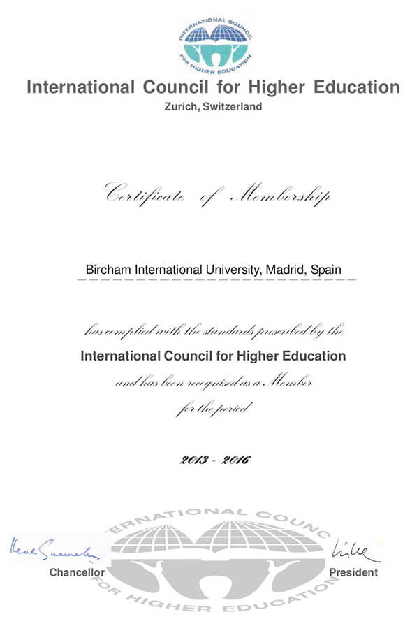 Bircham University ICHE - International Council for Higher Education Bircham University ICHE - International Council for Higher Education