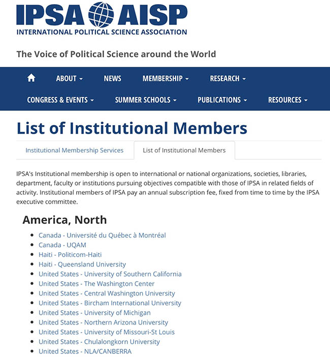 International political science association submit job