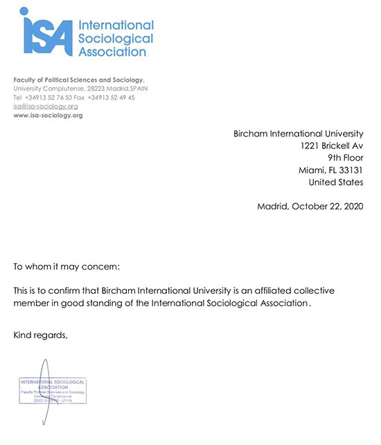 Bircham University ISA - International Sociological Association Bircham University ISA - International Sociological Association
