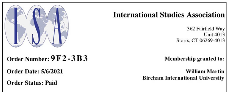 Bircham University ISA - International Studies Association Bircham University ISA - International Studies Association