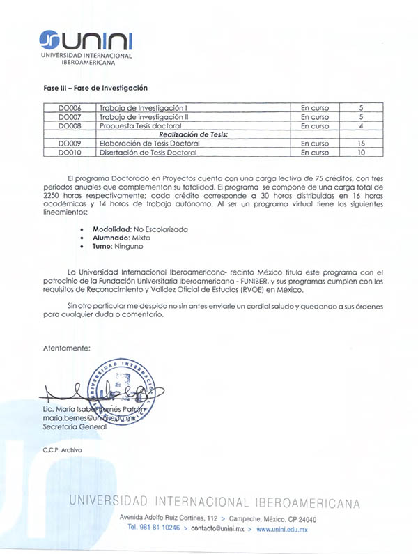 Bircham University UNINI - Universidad Internacional Iberoamericana Bircham University UNINI - Universidad Internacional Iberoamericana