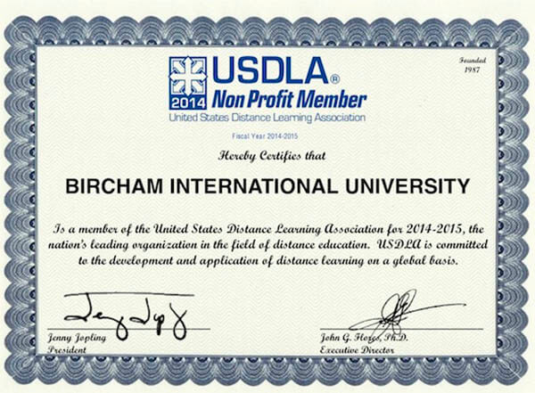Bircham University USDLA - United States Distance Learning Association Bircham University USDLA - United States Distance Learning Association