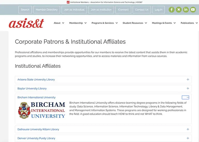 Bircham University ASIST - Association for Information Science and Technology Bircham University ASIST - Association for Information Science and Technology