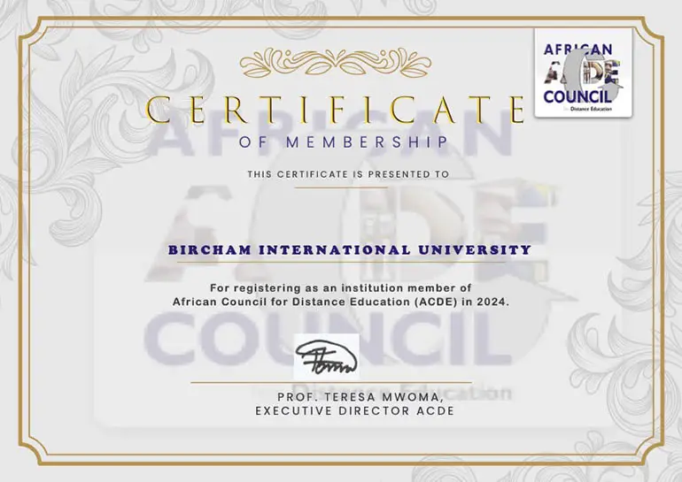Bircham University ACDE - African Council for Distance Education Bircham University ACDE - African Council for Distance Education