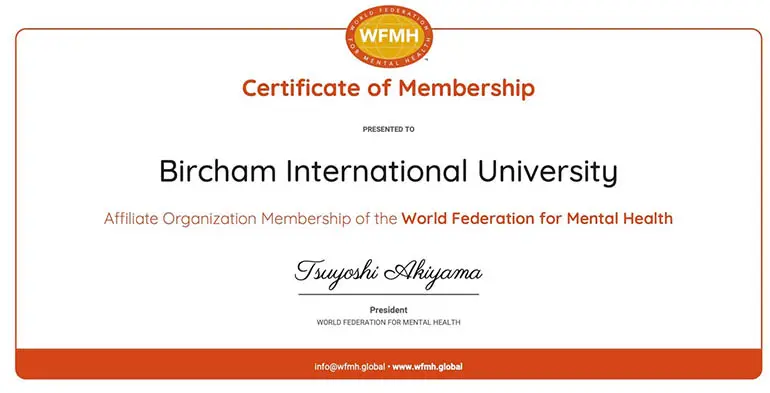 Bircham University WFMH - World Federation for Mental Health Bircham University WFMH - World Federation for Mental Health